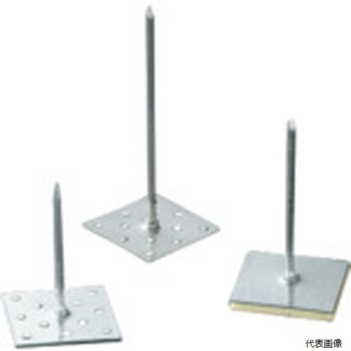 タイルメント 42100380 TILEMENT 保温・保冷・断熱工事用接着工法 スピンドル鋲アルミ軟質テープ付38 1000本