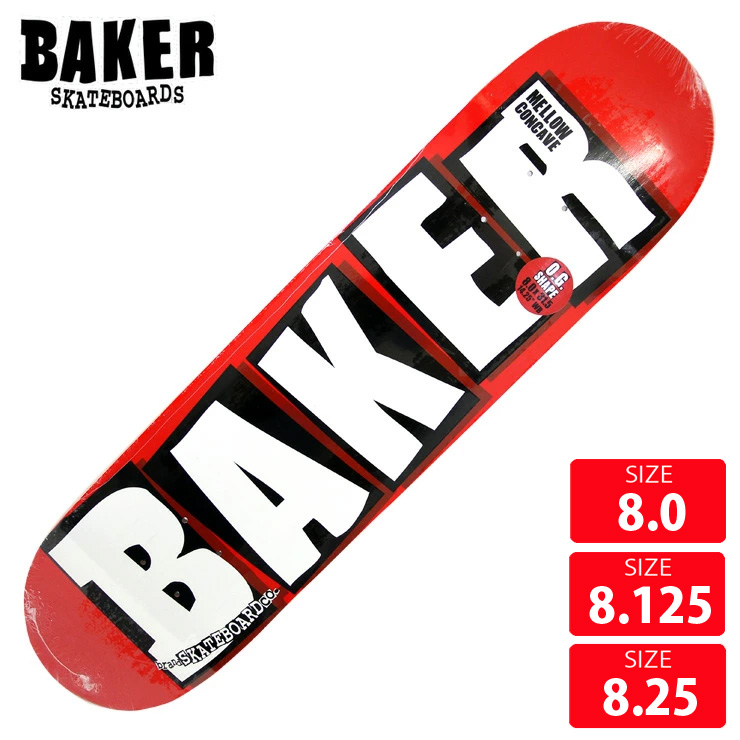 楽天市場】BAKER ベイカー ジュニア デッキ LOGO WHITE MINI 7.3-7.5