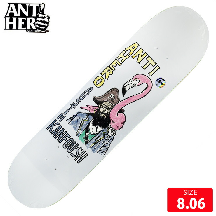 スケボー デッキ アンチヒーロー ANTIHERO KANFOUSH NON SEQUITUR PRO DECK 8.06 アンタイヒーロー スケートボード