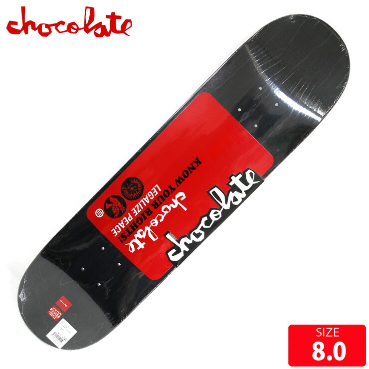 スケボー デッキ チョコレート CHOCOLATE KNOW YOUR RIGHT DECK 8.0 スケートボード SK8 SKATEBOARD 26SS