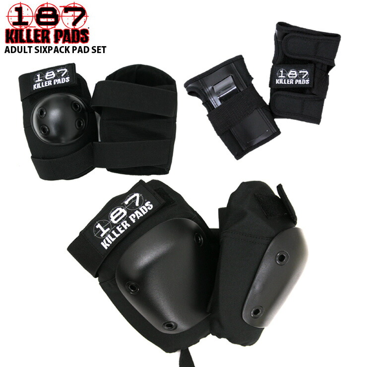 楽天市場】187 KILLER メンズプロテクター PRO KNEE PADS BLACK/BLACK 防具 スケートボード ジュニアサイズが追加 :  QUESTONS -クエストン-