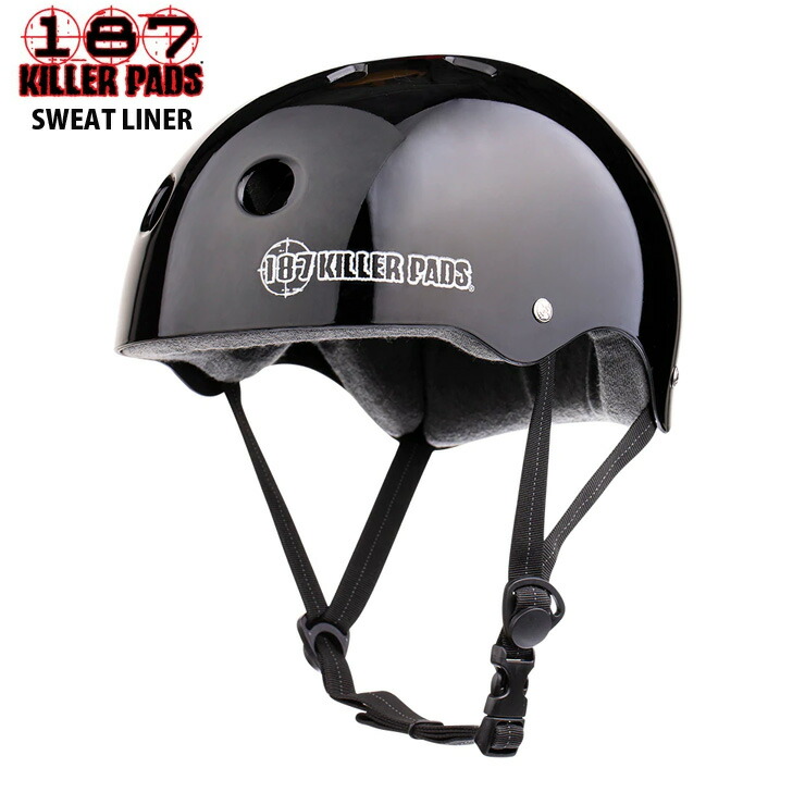 187 KILLER PADS キラー PRO SKATE HELMET SWEAT LINER GROSS BLK スケボー ヘルメット プロテクター  割引価格