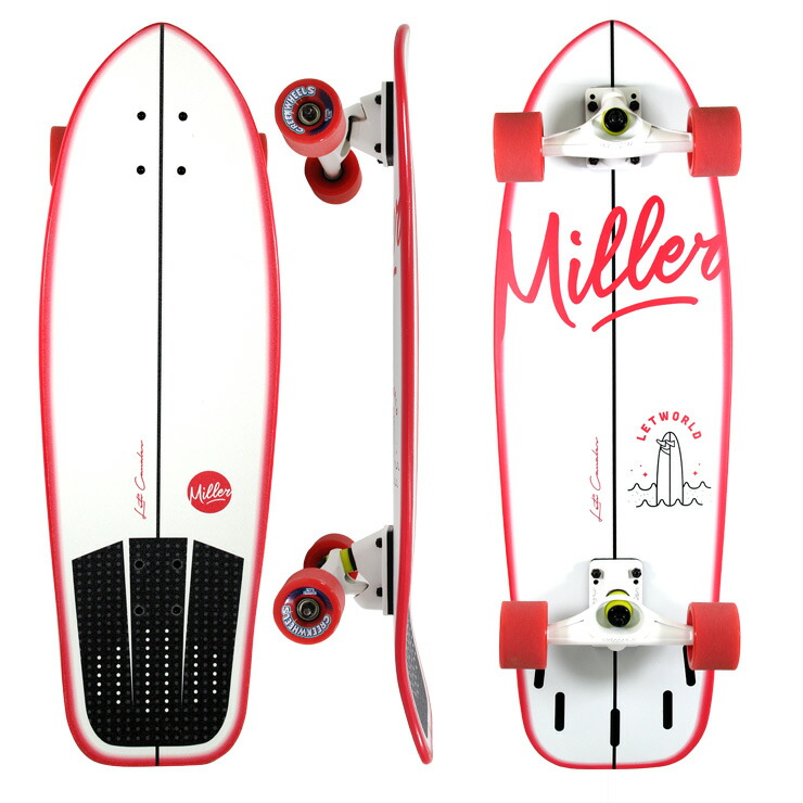 定番キャンバス Miller サーフスケート コンプリート Letworld Pro 31 X 9 8 ロングスケボー ロンスケ Fucoa Cl