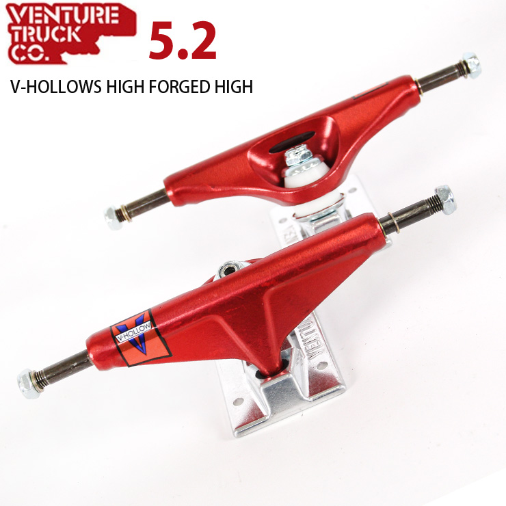 ベンチャー トラック VENTURE TRUCK V-HOLLOWS HIGH FORGED 5.2 RED POLISH スケボー スケートボード  SKATE SEAL限定商品
