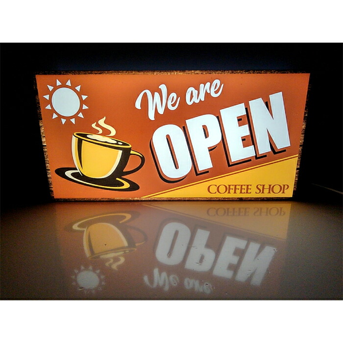 【LEDデザインライト】COFFEE コーヒー コーヒーショップ カフェ 喫茶店 フード コーヒーカップ BREAK TIME ブレークタイム WELCOME OPEN 看板 インテリア 雑貨 置物◆Lサイズ-5◆ 10,804円