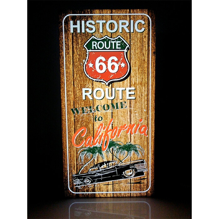 国内正規品 車 アメ車 キャディラック カルフォルニア アメリカ国旗 アメリカ ルート66 Ledデザインライト Route66 バイク 置物 Lサイズ 8 雑貨 インテリア 看板 Welcome Open アメリカン雑貨 ガソリンスタンド ハイウェイ 5 Spmau Ac In