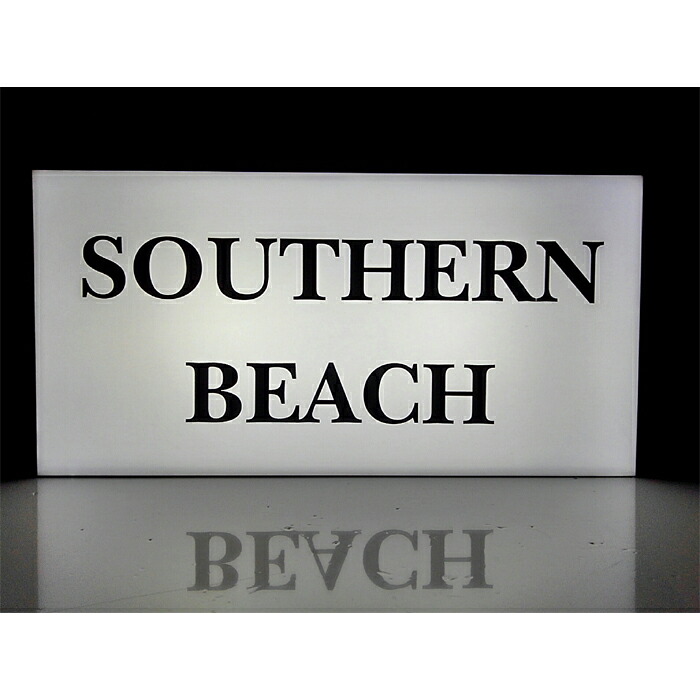 【LEDデザインライト】SOUTHERN BEACH サザンビーチ ビーチ 海 海水浴場 茅ヶ崎 湘南 サーフィン 夏 サマー WELCOME OPEN 看板 インテリア 雑貨 置物◆Mサイズ◆