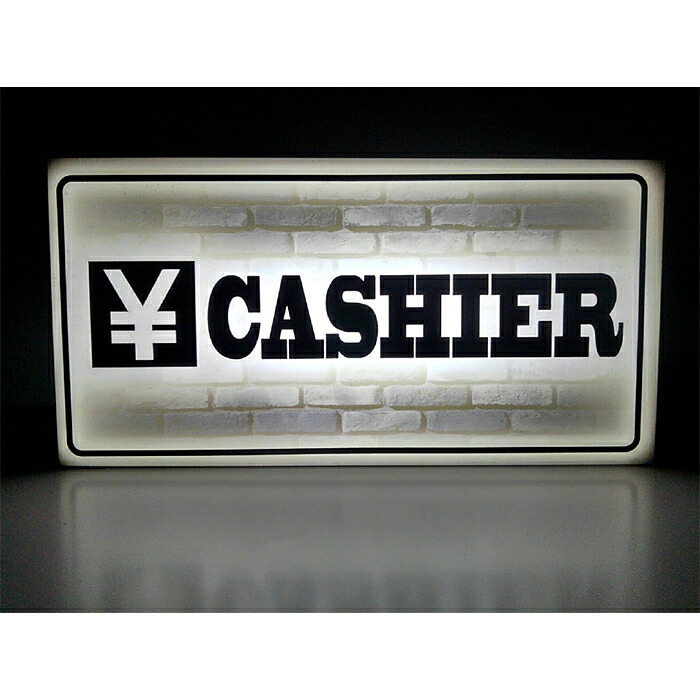 【LEDデザインライト】\\ CASHIER キャッシャー レジ お会計 店舗 店舗用品 飲食店 昭和 レトロ ネオン ネオン風 看板 インテリア 雑貨 置物◆Mサイズ◆