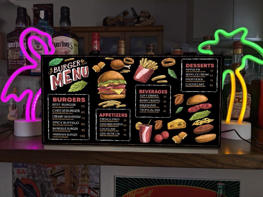 Lサイズ】バインミー ホットドック ベトナム 看板 置物 雑貨 ライトBOX