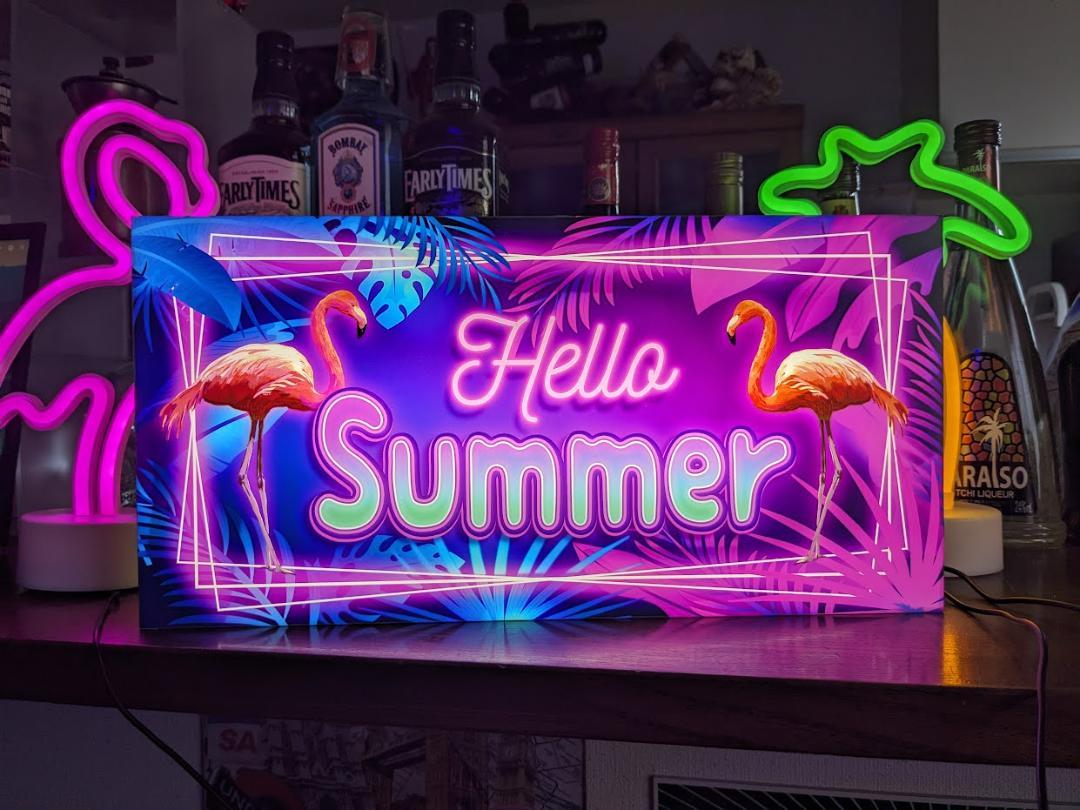 ALOHA ネオン LED サインライト ハワイ風 インテリア 照明 壁掛け サン