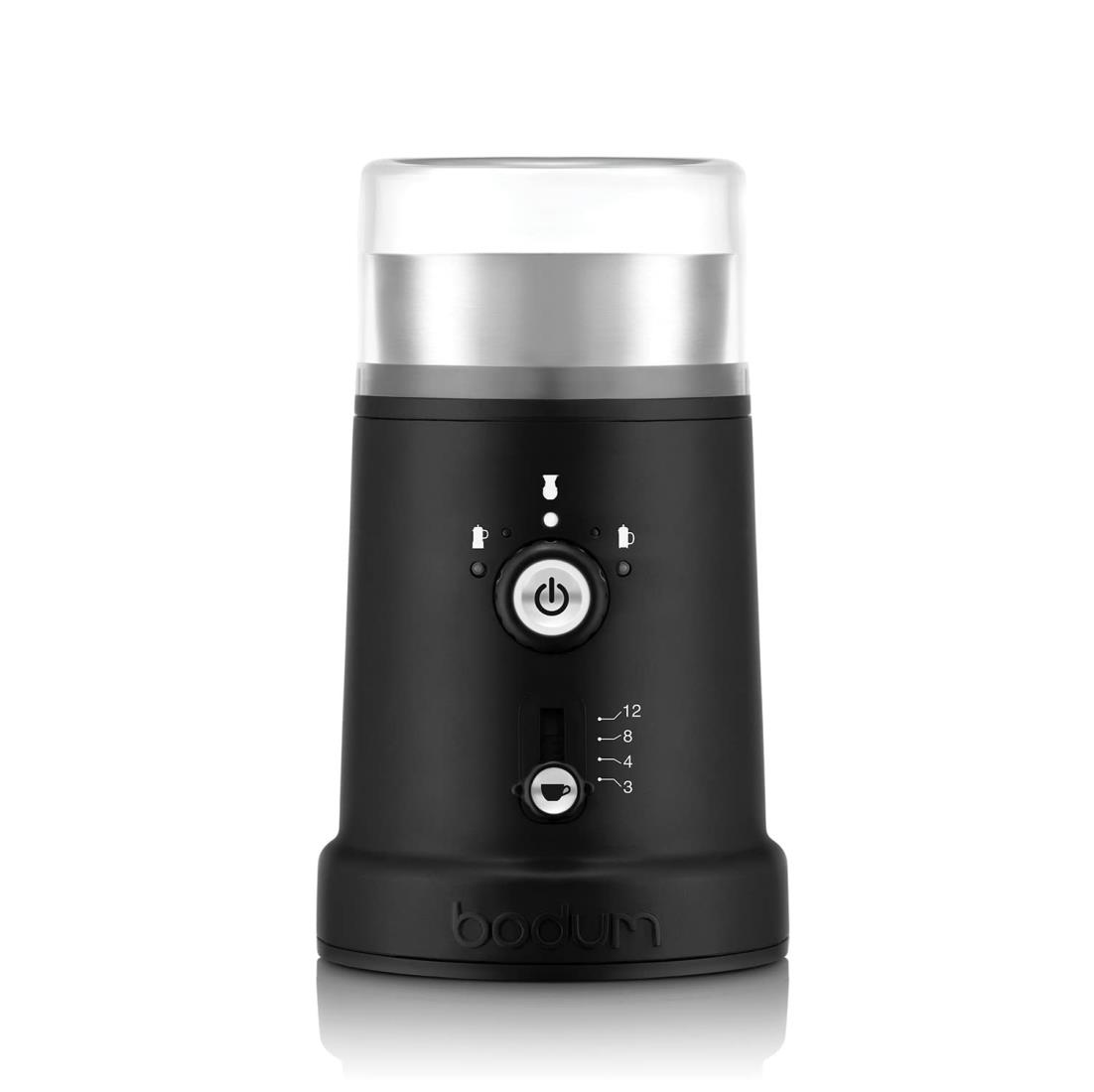 BODUM ボダム コーヒーミル 電動ミル BISTRO ビストロ 電動式コーヒーグラインダー ブラック カッター刃 挽きムラ防止 静電気防止 静音 挽き目調節 【正規品】 12041-01JP