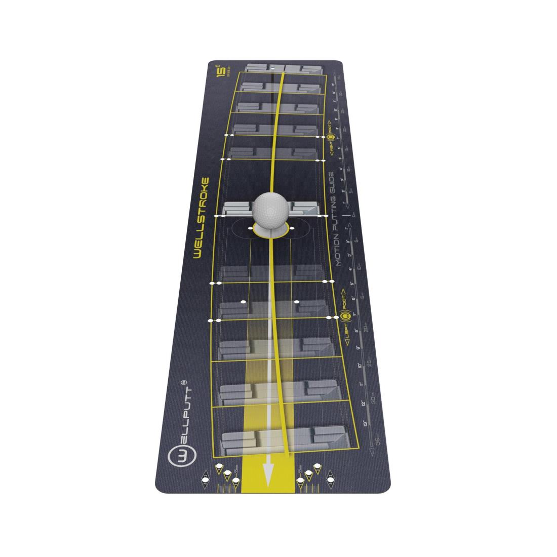 WELLSTROKE ウェルストローク パター改心させる手道具 打つこと指針 WELLPUTT スウィングアーク15度 フランス共和国製 日本定まり行きわたる品 黒いこと/黄色 81 x 20 糎