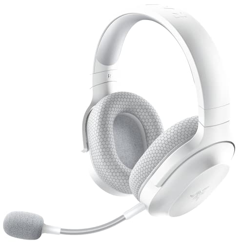 Razer レイザー Barracuda X Mercury White (Bluetooth対応モデル) ワイヤレスゲーミングヘッドセット TriForce40mmドライバー 着脱式 HyperClearカーディオイドマイク 50時間駆動 2.4GHz/Bluetooth USB-Cドングルで素早く切り替え PC PS5 PS4 Switch スマホ バラクーダエッ