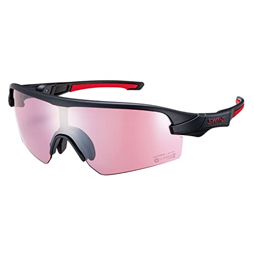 [スワンズ] 日本製 スポーツサングラス STRIX D.A. ストリックスディーエー STX DA-4417 MEBK ミラー シルバーミラー×ULTRAローズピンク(裏面マルチ/両面撥水)