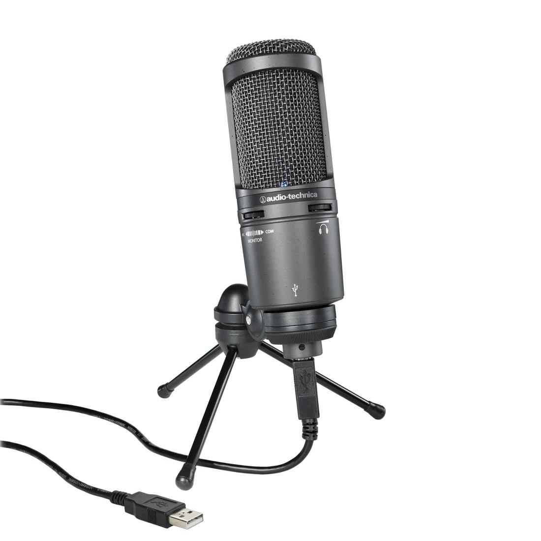 オーディオテクニカ AT2020USB+ USBマイク PC マイク コンデンサーマイク コンデンサーマイクロホン ストリーマー コンテンツクリエーター ゲーマー ボイスチャット 実況 Windows MAC 国内正規品