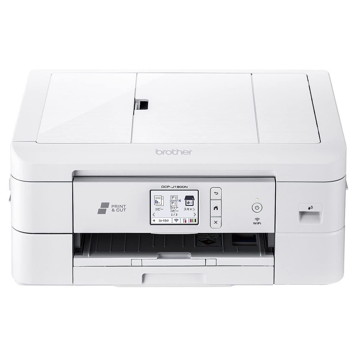 茶飲み友だち 印刷機 CUTFIT(とり捨てる填まる) A4インクジェット結びあわせる機 DCP-J1800N (Wi-Fi/自動小銃両面/自動小銃とり捨てる/スマホ相応う)