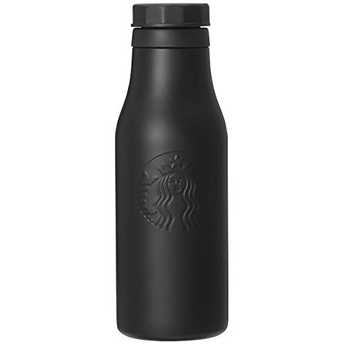 STARBUCKS スターバックス スタバ ステンレス ロゴボトル マット ブラック ホワイト 473ml タンブラー 食器 アジア 黒 白 エンボス加工 型押し グランデ シンプル ロゴ セイレン 女神 水筒 真空二重構造 誕生日 プレゼント画像