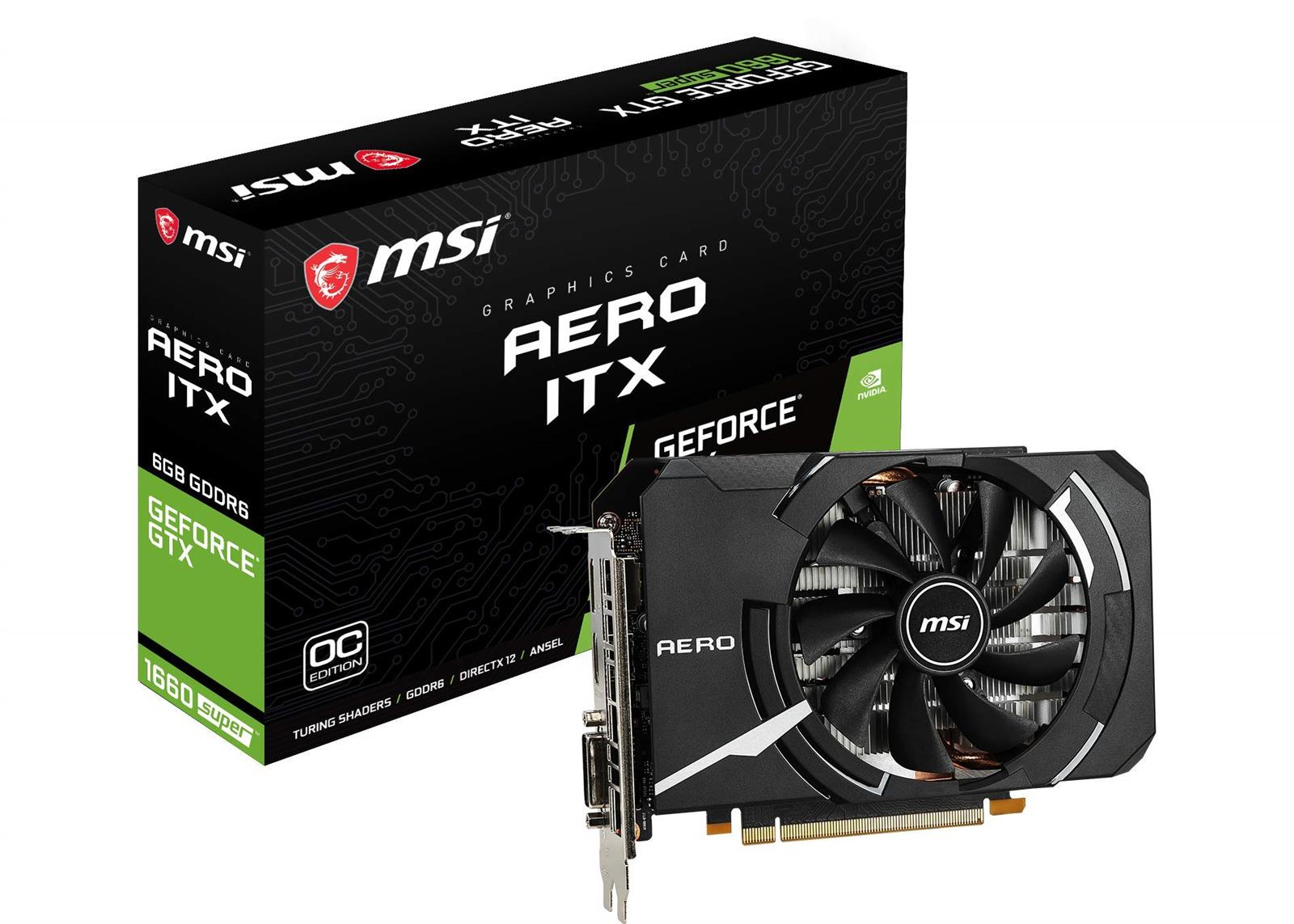 MSI GeForce GTX 1660 SUPER AERO ITX OC グラフィクスゲーム盤 VD7112