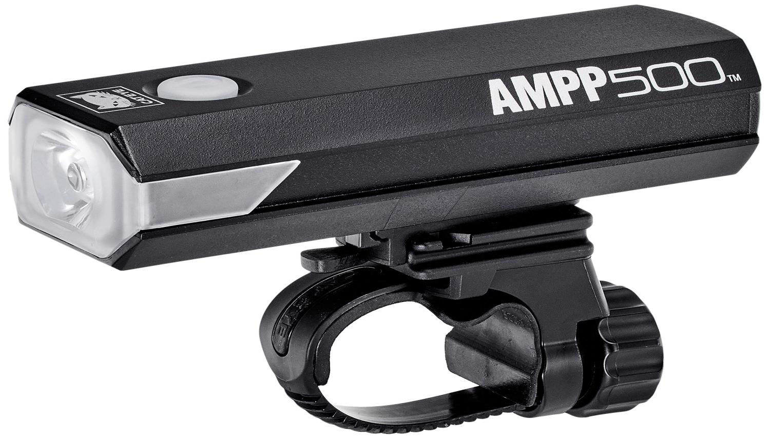 キャットアイ(CAT EYE) 自転車用ヘッドライト AMPP500 ブラック 最大約500ルーメン USB充電式 コンパクトでありながら頑丈でパワフル 横からの視認性を高めたサイドレンズ採用 HL-EL085RC