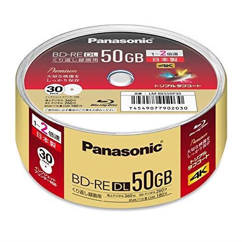 パナソニック 録画用ブルーレイD50GB(書換型)スピンドル30枚 42,112円