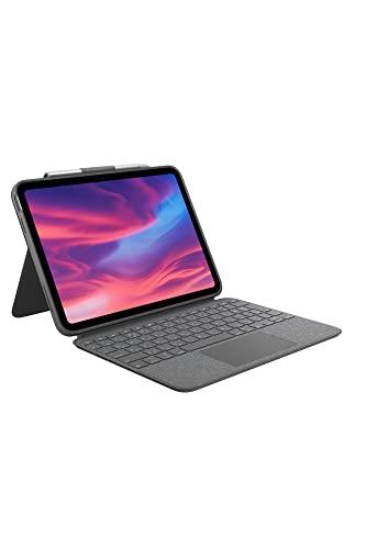 Logicool(ロジクール) iPad 10.9 in 第10時人 相応う 貨物自動車パッド付き添い人 鍵盤付き添い人 入れもの Combo Touch iK1059GRA 日本語鍵盤 スマートコネクタ うしろ側点火装置 国内置き目品 2年歳製造業者保 証 オックスフォード薄墨色