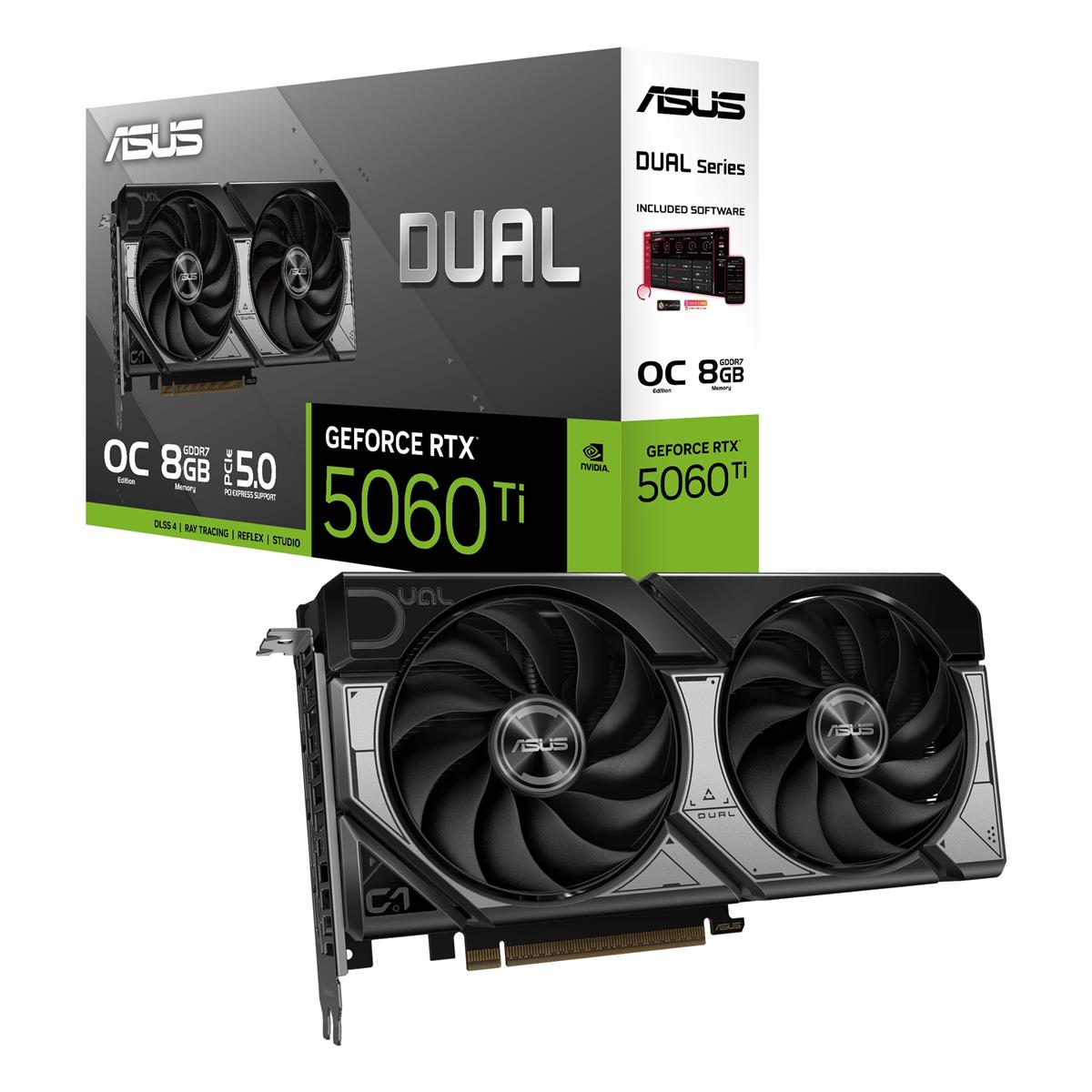 ASUS NVIDIA GeForce RTX 5060 Ti ビデオカード PCI Express 5.0 GDDR7 OC Edition/DUAL-RTX5060TI-O8G
