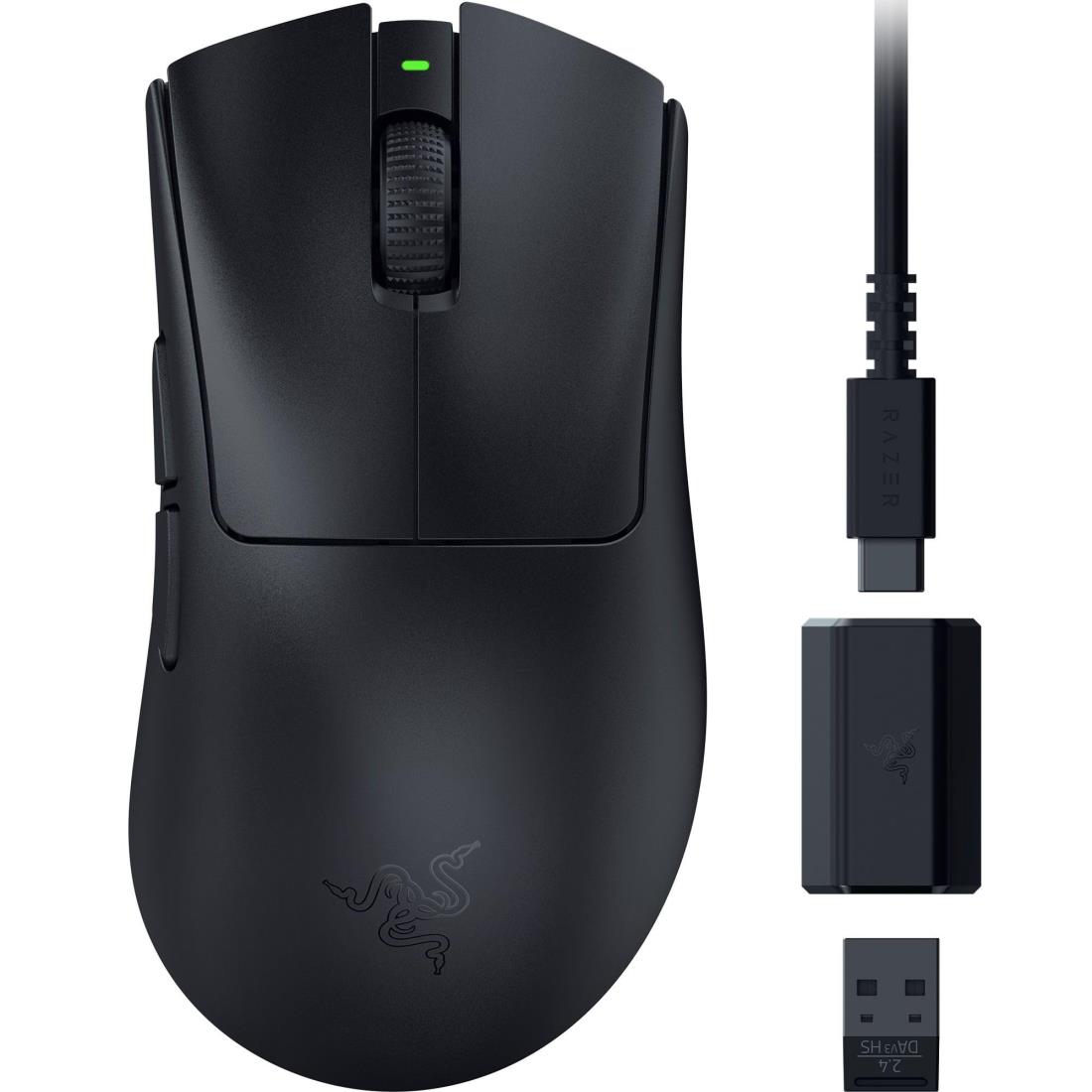 Razer レイザー DeathAdder V3 HyperSpeed 無線電話 ゲーミングマウス 超軽さ 55g 小型 パウダーコンパクトなつら構えでありながら気取らないな手持ち部分を申し入れ つかみ持ち/つまみ耐久性に相応う 弾丸道路かつ判然たるな二十日鼠取りまわしを現実化 エルゴノミック腹積もり Focus X 26K オプティカルセンサー デスアーダ