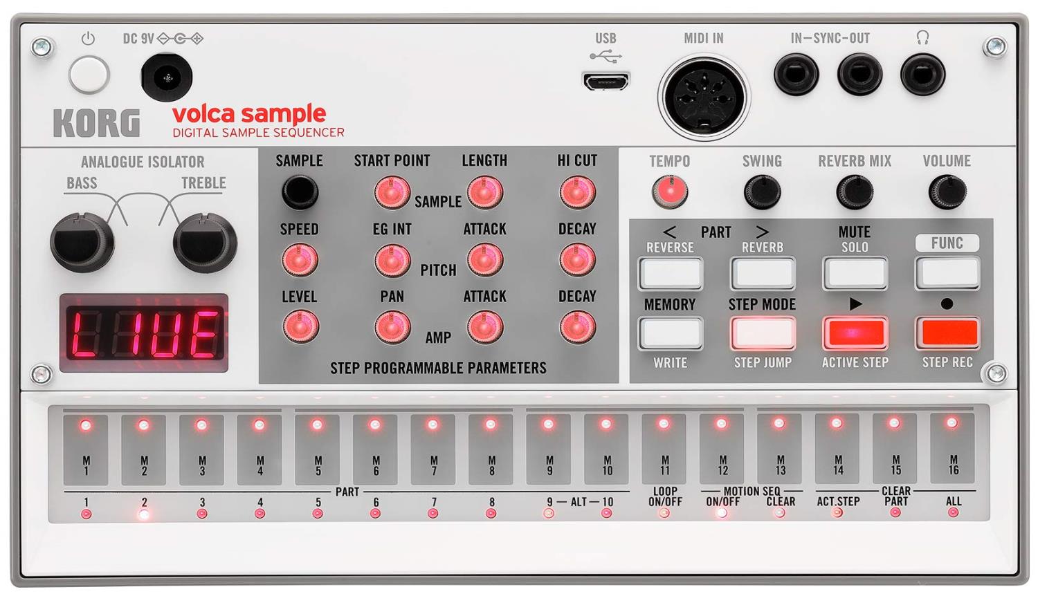 KORG デジタル サンプラー volca sample2 シンセサイザー 電池駆動 スピーカー内蔵 ヘッドフォン使用可 どこでも使えるコンパクトサイズ|セレクトショップ RST