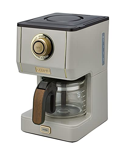 【Toffy/タッフィー】 アロマドリップコーヒーメーカー K-コマーシャル5 (グレージュ) ドリップ式 蒸らし役立つこと 自動小銃保温役立つこと 瑠璃ポット メッシュろ波器付き添い人 レトロ 今めかしい K-コマーシャル5-GE