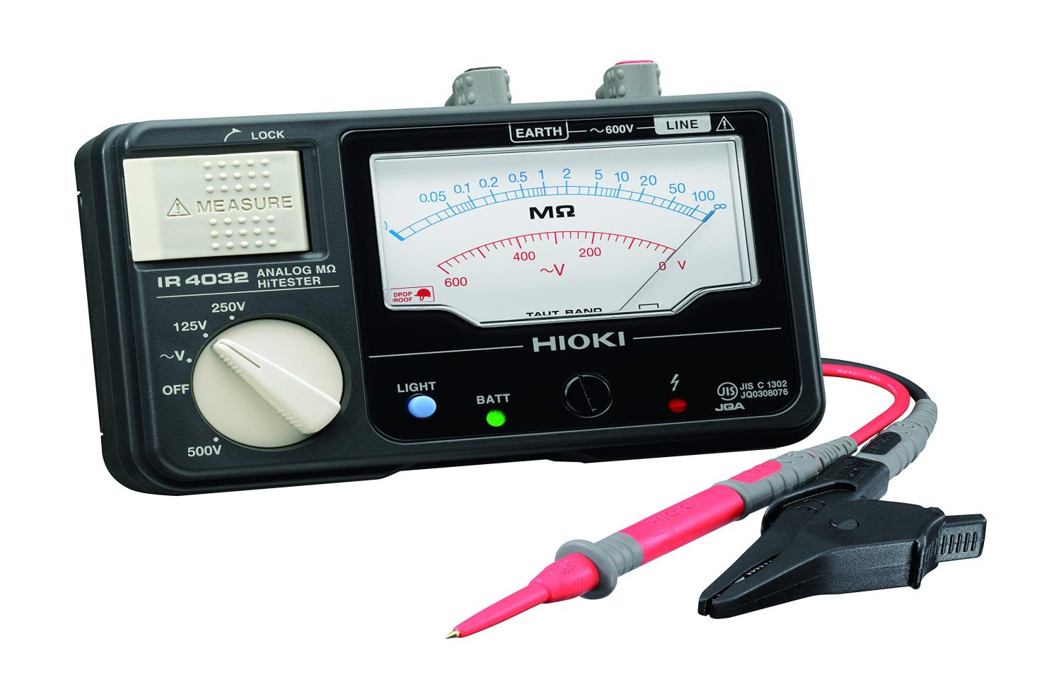 HIOKI (日置電機) 不成立踏みとどまる計 IR4032-10 アナログメグオームハイテスタ 取り調べる先んじる L9787 嘱する品 JIS公許 日本製 定格 3領域 DC 125V 250V 500V メガー