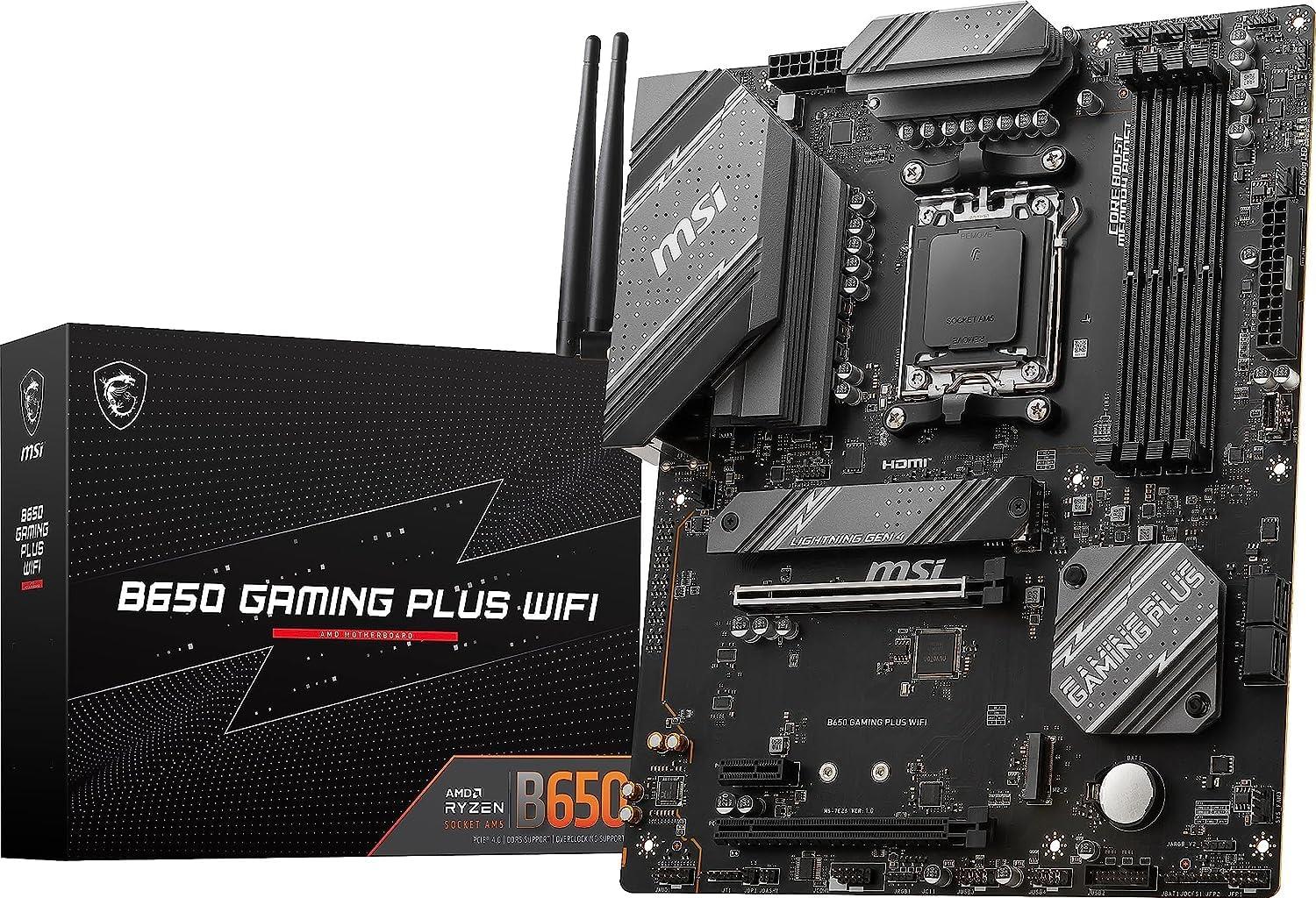 MSI お母さんゲーム盤 B650 GAMING PLUS WIFI AMD Ryzen 7000/9000 続きもの相応うB650積み上げる ATX 最大限度DDR5-7200 (OC)相応う MB6266