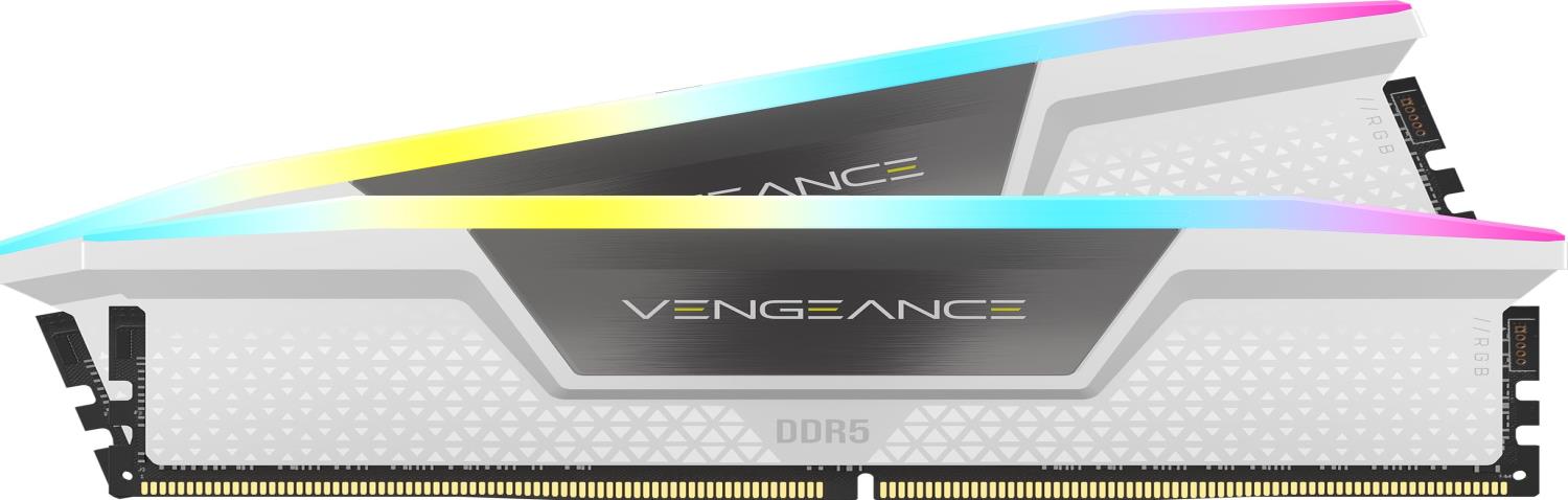 CORSAIR DDR5-6000MHz 事務机いの一番パソコン用記憶装置 VENGEANCE RGB DDR5つづき物 AMD EXPO \u0026 Intel XMP記憶装置一揃いの道具 64GB 白いこと [32GB×2枚] CMH64GX5M2B6000Z30W