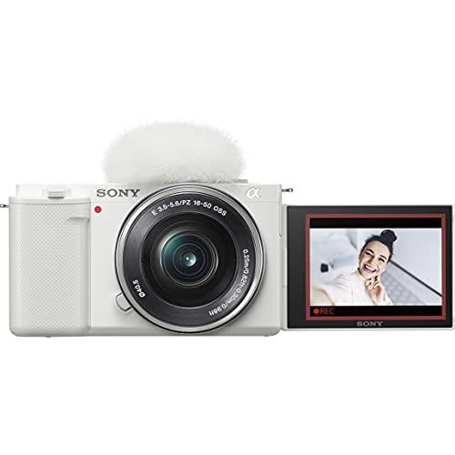 SONY ZV-E10 ホワイト + SELP1650 レンズ Sony ZV-E10 Mirrorless Camera with 16-50mm Lens (White