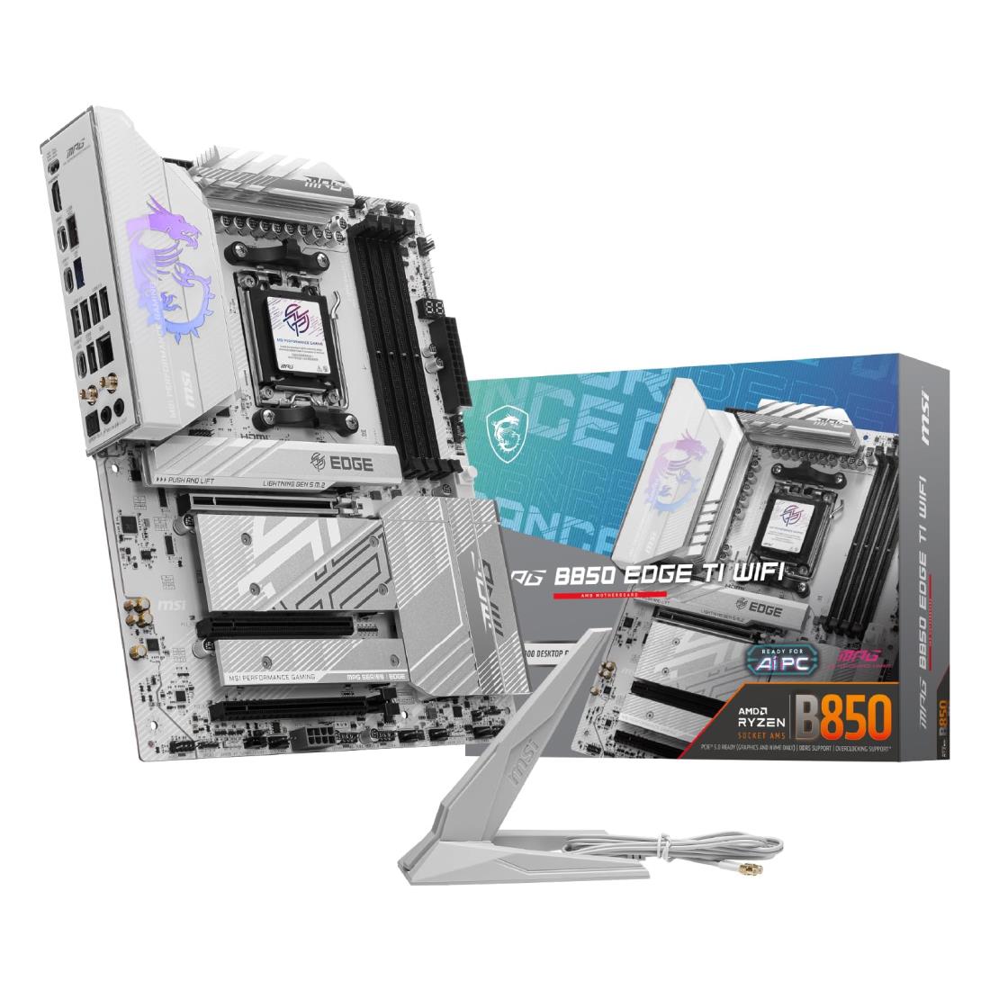 MSI MPG B850 EDGE TI WIFI AMD Ryzen 9000/8000/7000続きもの(AM5)相応う ATXお母さんゲーム盤 MB6742