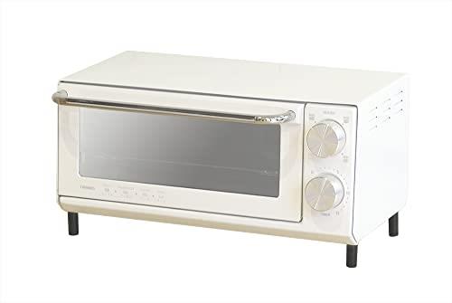 ツインバード 燕三条 トースター オーブントースター 2枚焼きハーフミラーガラス トレー付き サーモスタット搭載 【メーカー保 証1年】ホワイト TS-5001LX-W