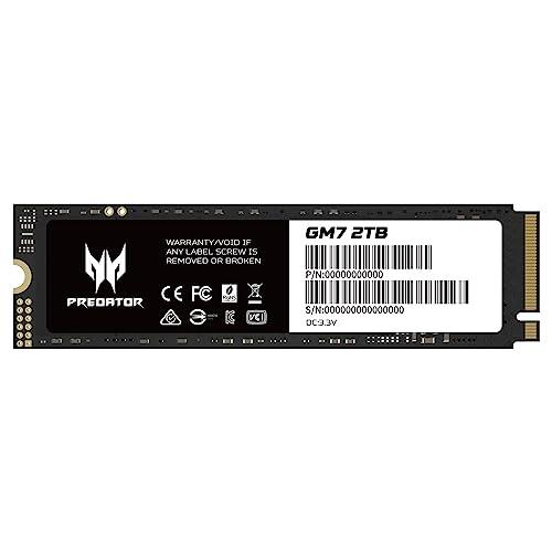 Acer Predator SSD 2TB PCIe Gen4x4 NVMe1.4 M.2 2280 PS5動作確認済み R:7200MB/s W:6300MB/s 3D NAND TLC GM7-2TB