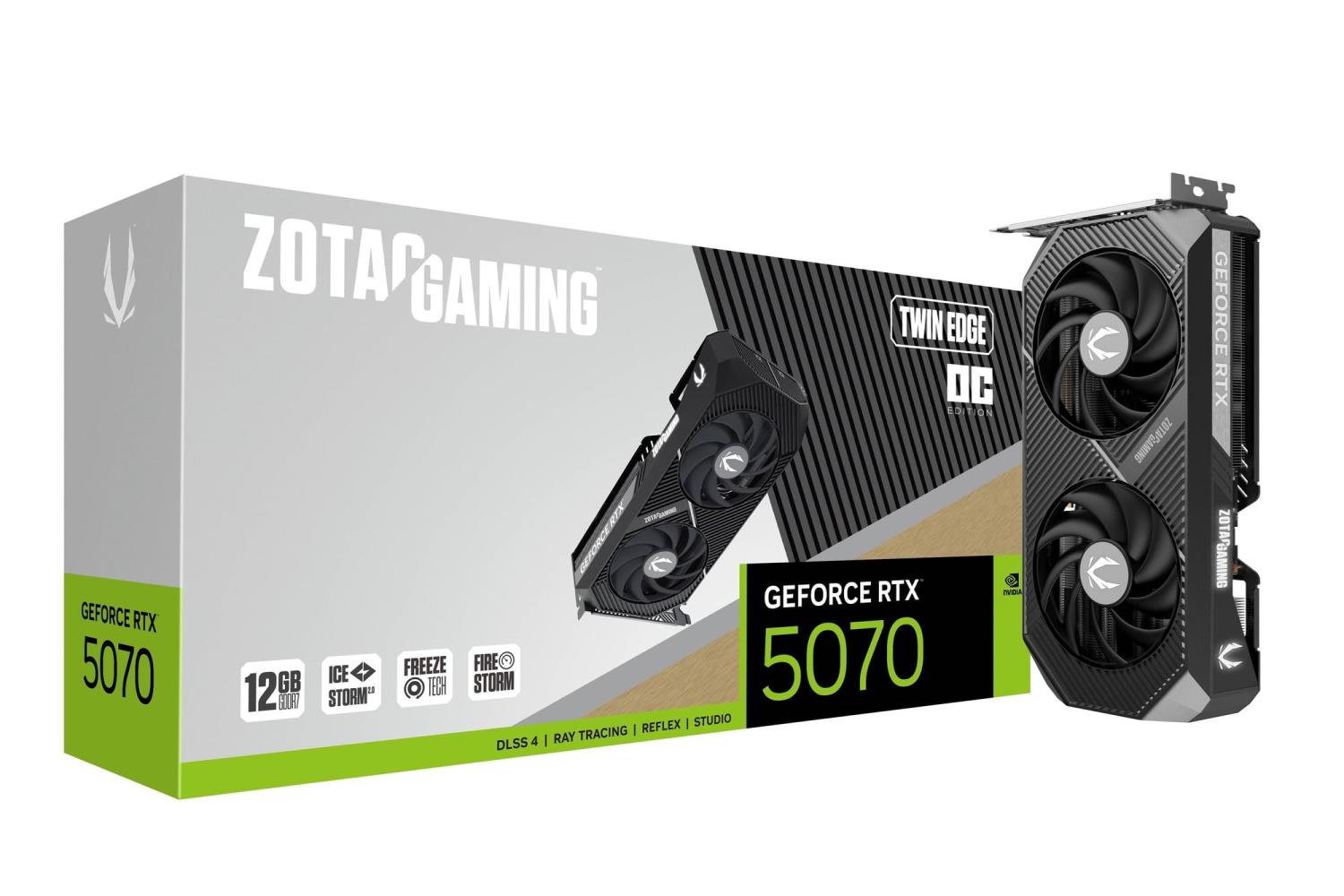 ZOTAC GAMING GeForce RTX 5070 Twin Edge OC 12GB GDDR7 グラフィクスゲーム盤 ZT-B50700H-10P VD9204