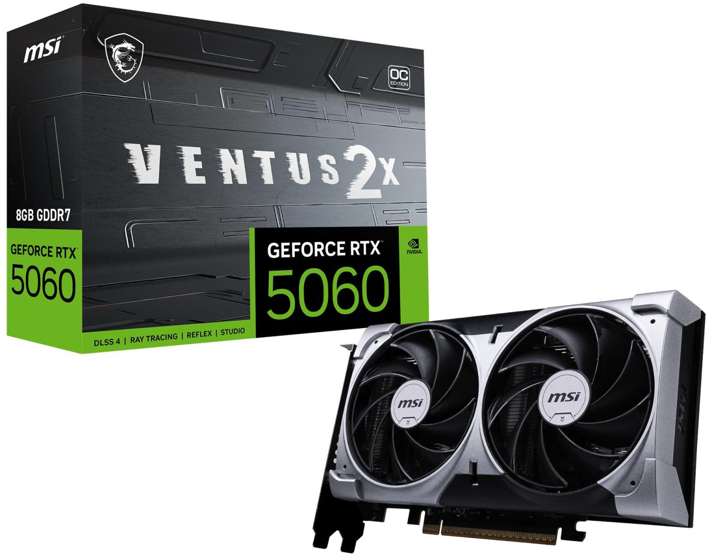 MSI GeForce RTX 5060 8G VENTUS 2X OC グラフィクスゲーム盤 VD9187