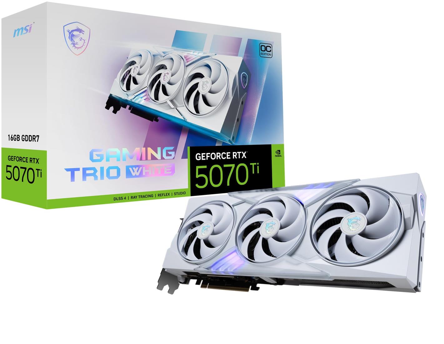 MSI GeForce RTX 5070 Ti 16G GAMING TRIO OC WHITE グラフィクスゲーム盤 VD9040