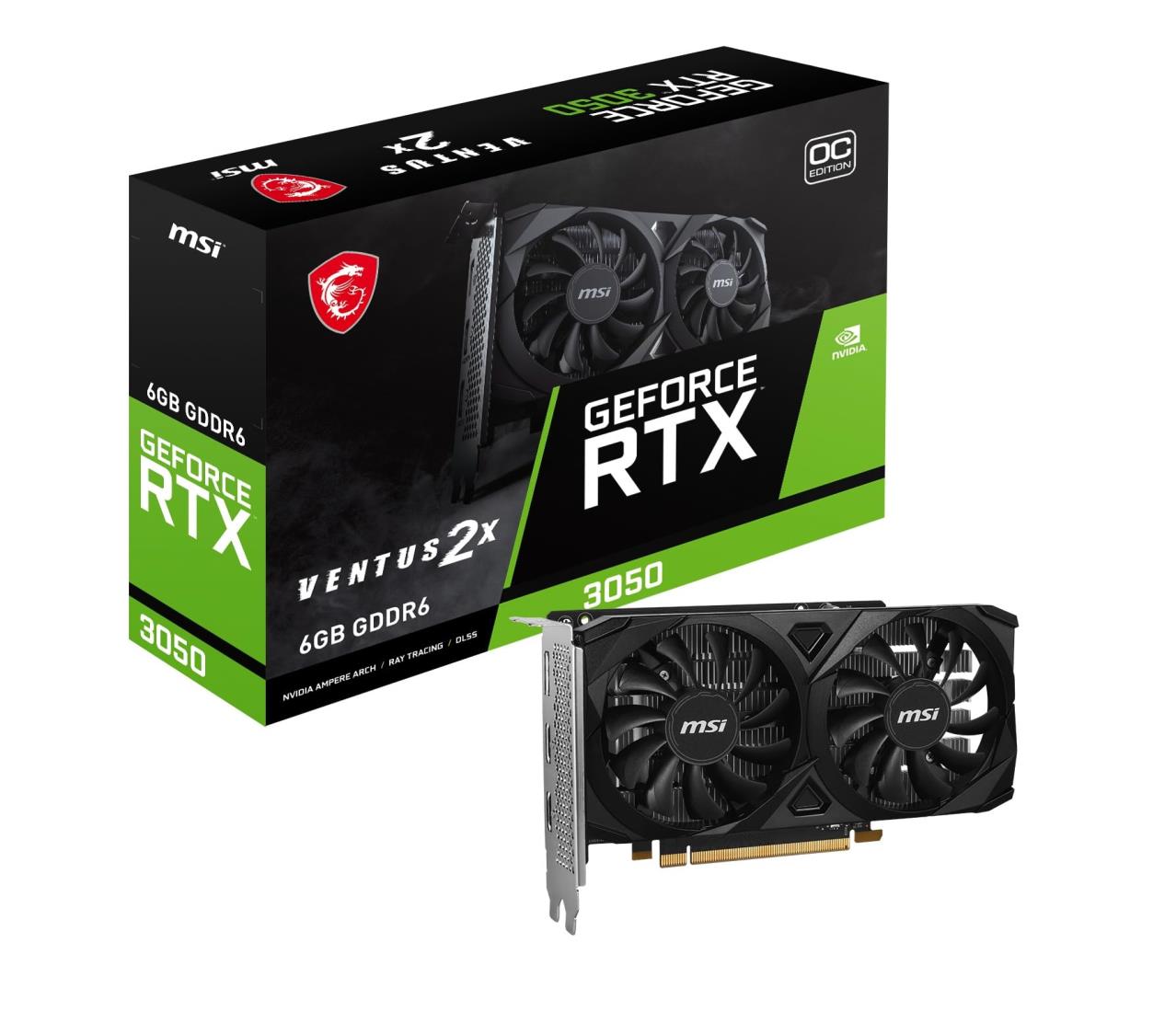 MSI GeForce RTX 3050 VENTUS 2X E 6G OC グラフィックスカード VD8926｜セレクトショップ RST