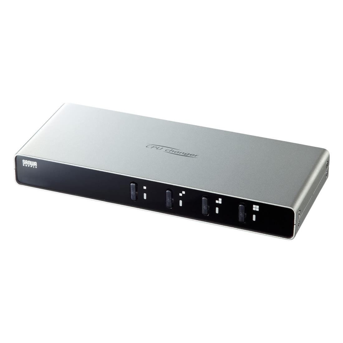 サンワサプライ(Sanwa Supply) パソコン自動切替器(4:1) SW-KVM4LUN2 シルバー|セレクトショップ RST