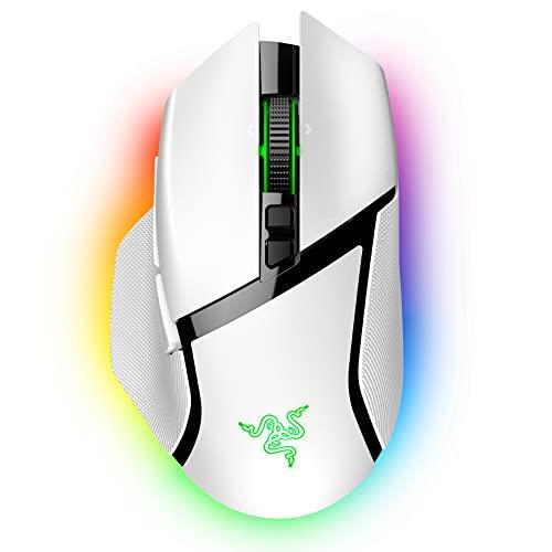 Razer レイザー Basilisk V3 Pro White ゲーミングマウス 無線電話 Bluetooth 無線電話 繋ぎ合わせる Focus Pro 30K オプティカルセンサー 30,000DPI 第 3 時人オプティカルマウススイッチ 弾丸道路スクロール能力のあるなチルトホイール 11名取り草 13地方のChroma RGB相応う バシリスクブイスリー