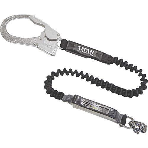 タイタン(TITAN) 新規格 墜落制止用器具 EXJシングル 黒 EXJハーネス用ランヤード HL-EB