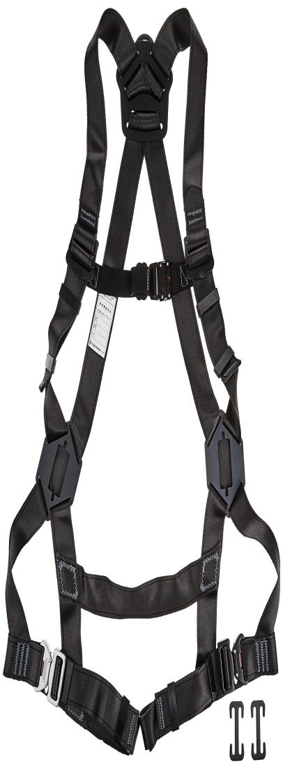 [藤井電工] 新規格 フルハーネス型 ブラック 黒影ハーネス フルハーネス本体のみ ダークグレー Mサイズ TH-504-OTーDG-M 水平型腿ベルト 着脱が容易なワンタッチバックル 日本製 高所作業 墜落制止用器具 フルハーネス 安全帯 ツヨロン TSUYORON