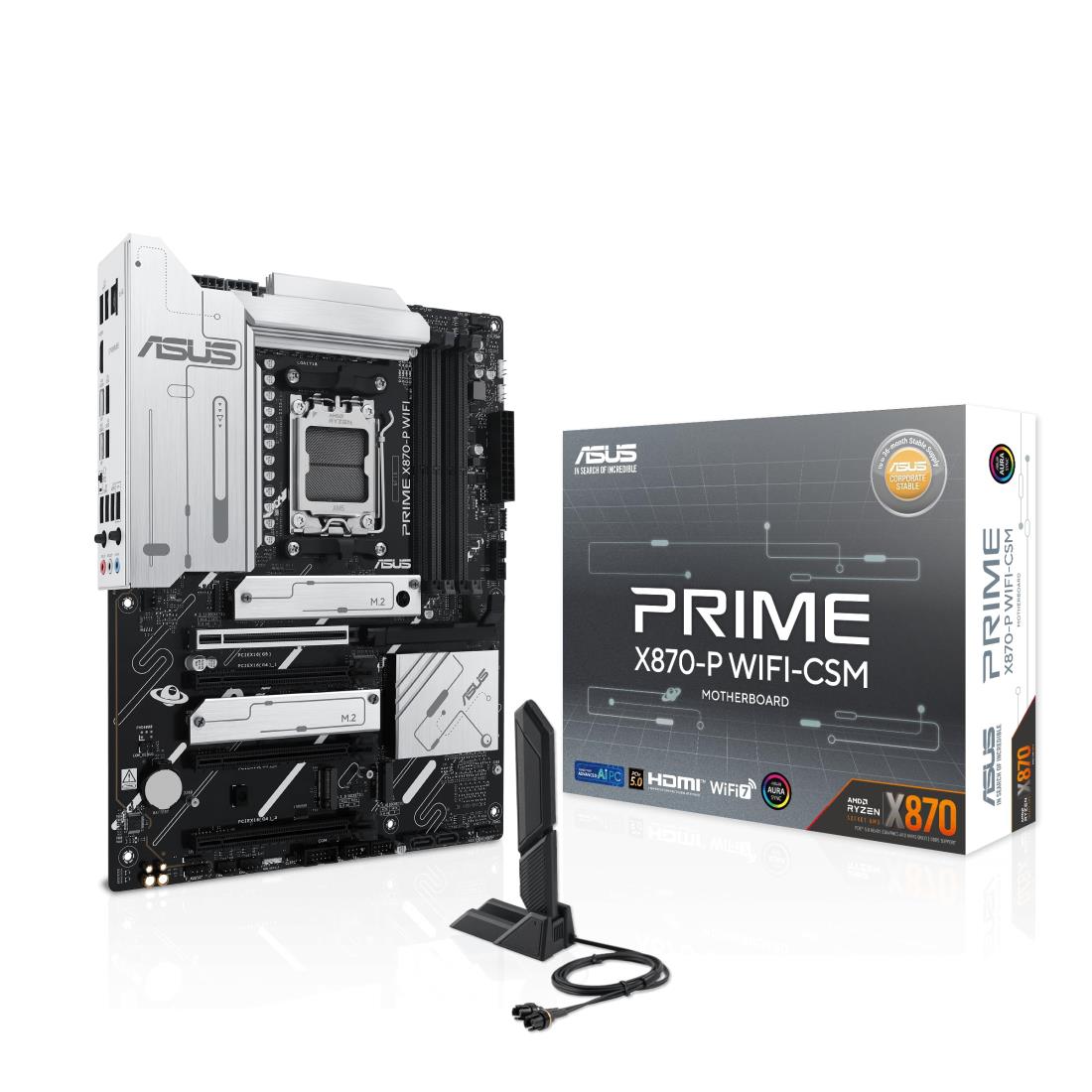 ASUS PRIME X870-P WIFI-CSM AMD Ryzen 9000 続きもの AM5 相応う X870 手当て仕掛ける積み上げる ATX お母さんゲーム盤