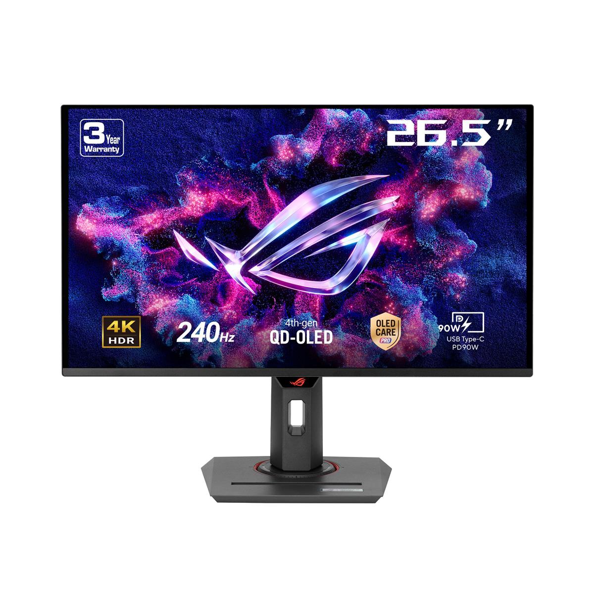 ASUSゲーミングモニター/ROG Strix OLED XG27UCDMG - 26.5in/4K量子一点有機ELダイアログボックス/240サイクル/0.03ms (GTG)/Anti-Flicker/カスタムヒートシンク/Neo Proximity Sensor/VESA DisplayHDR 400 True Black/99% DCI-P3/DisplayWidget Center/国内定まり品