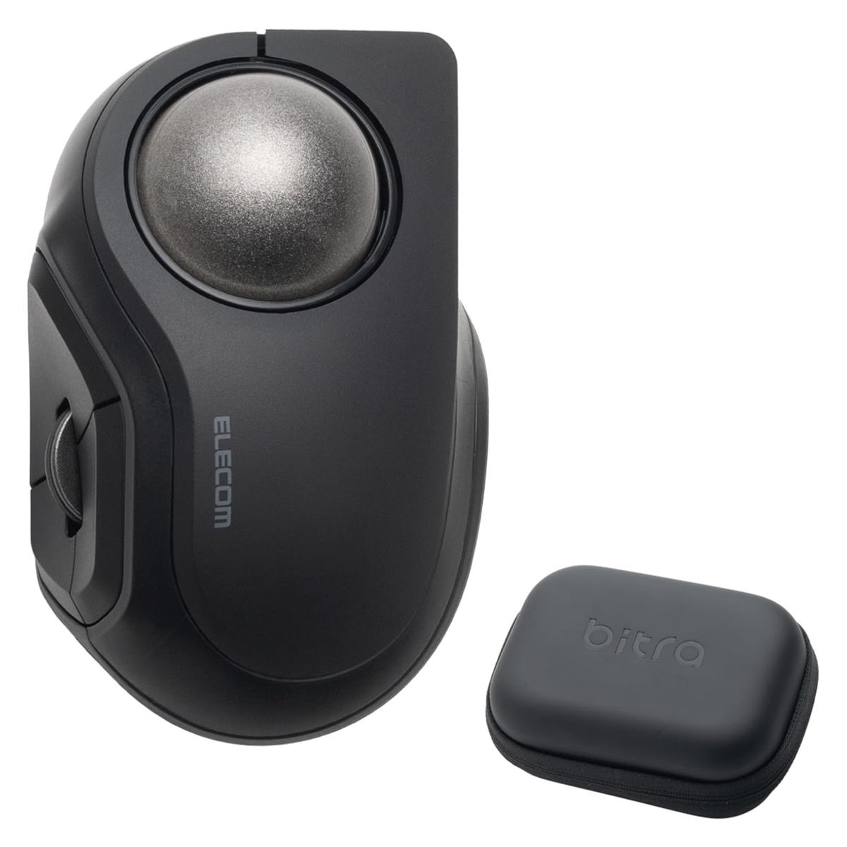 エレコム トラックボール二十日鼠 bitra 静音 人さし指取りまわし Bluetooth 無線電話2.4GHz 2台マルチペアリング 5名取り草 専用納める容れもの付 黒いこと M-MT2MRSABK