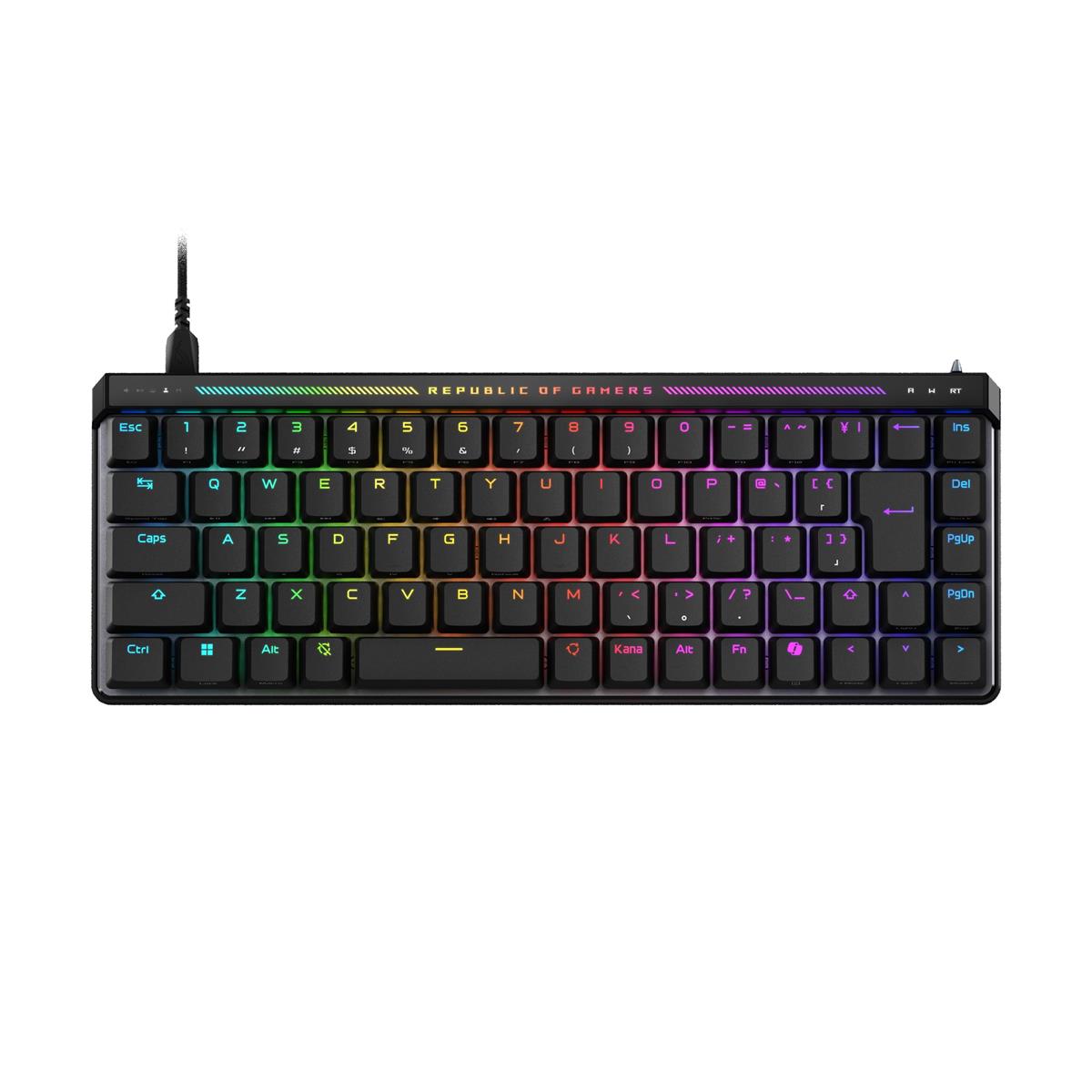 ASUS ROG Falchion Ace HFX ゲーミングキーボード/ラピッドトリガー/磁気式キースイッチ / 65%レイアウト/日本語配列/有線接続 / ポーリングレート8000Hz / 静音/カバーケース付き Aura Sync対応 国内正規品