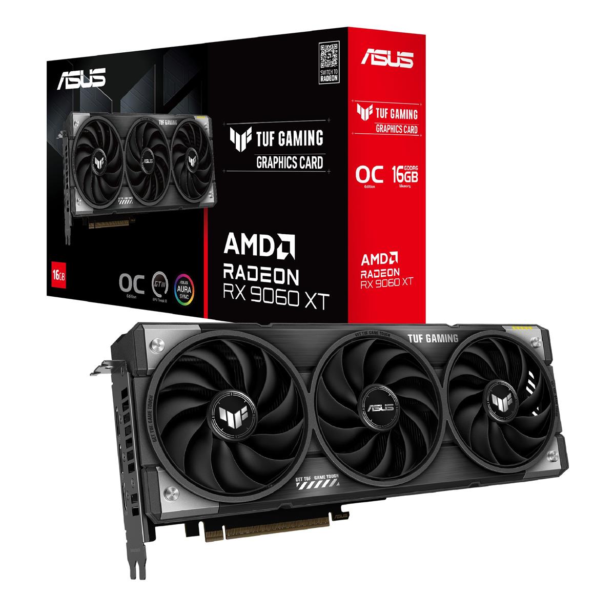 ASUS AMD Radeon RX 9060 XT ビデオカード 16GB GDDR6 OCエディション TUF-RX9060XT-O16G-GAMING|セレクトショップ RST