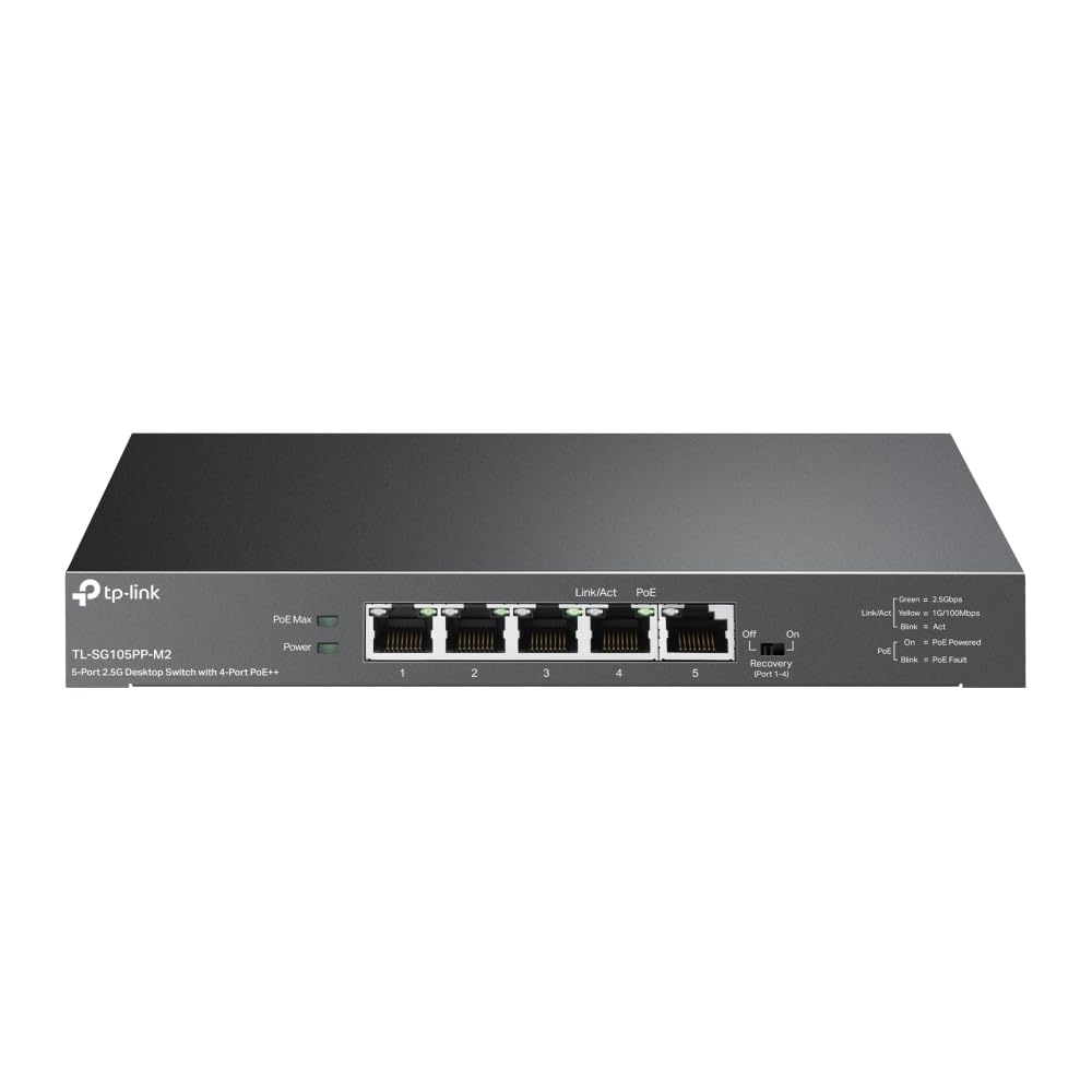 TP-Link 5ポート 2.5G デスクトップスイッチ 4ポート PoE++、802.1p/DSCP QoS 非マネージド対応 PoE電源 最大123W (TL-SG1006PP)|セレクトショップ RST